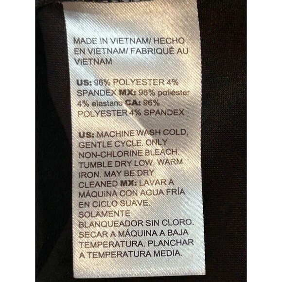 Chico's Black V-Neck Top Size 2 ‎ Short Sleeve Large - Picture 6 of 6